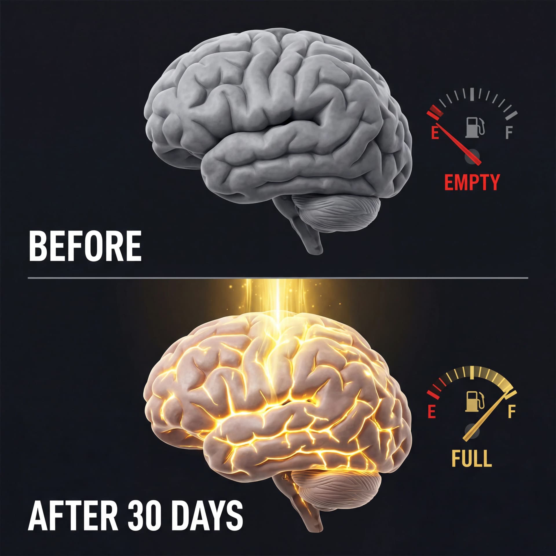 Sammenligning af hjernens NAD+ niveauer — lavt vs. højt